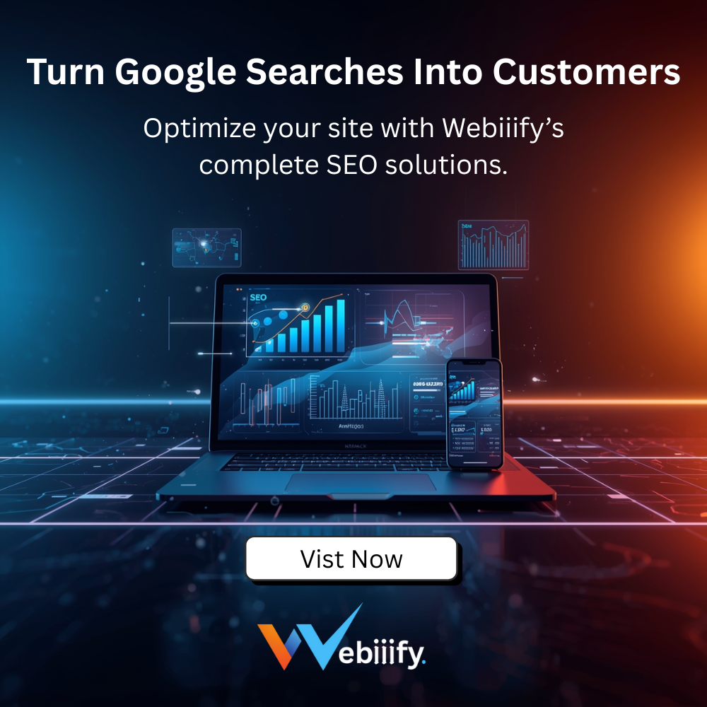 Webiiify digital agency SEO service advertisement image