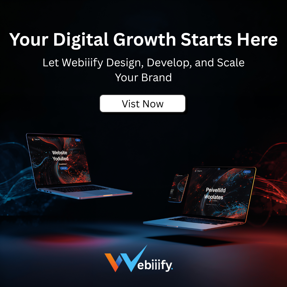 Webiiify web development & design agency ad image