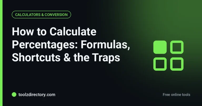 How to Calculate Percentages: The Three Questions, the Shortcuts, and the Traps