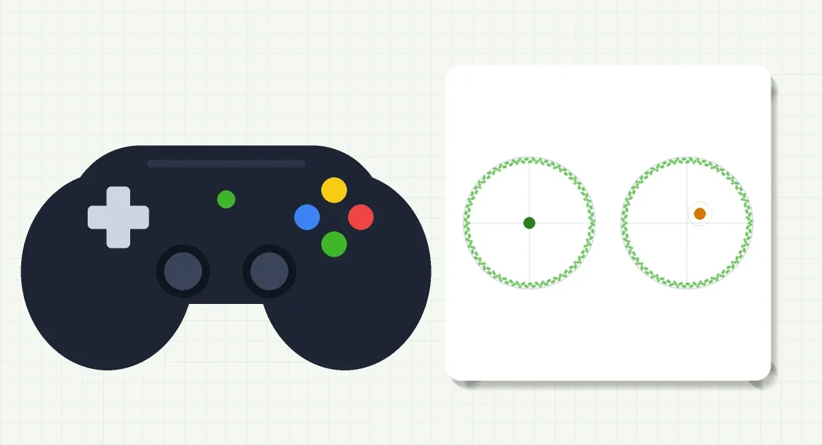 Testing a game controller for stick drift