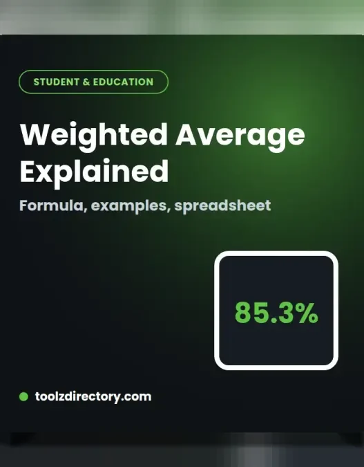 How to calculate weighted average