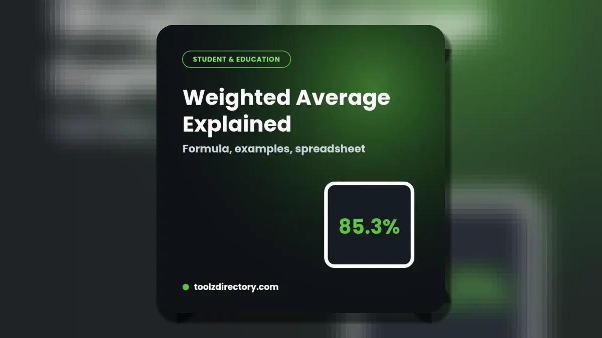 How to calculate weighted average