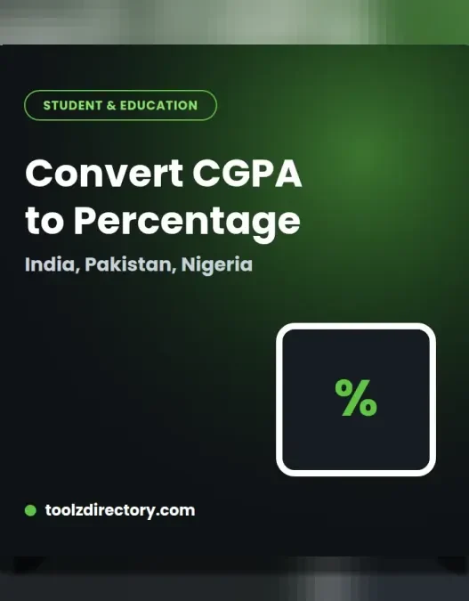 How to convert CGPA to percentage