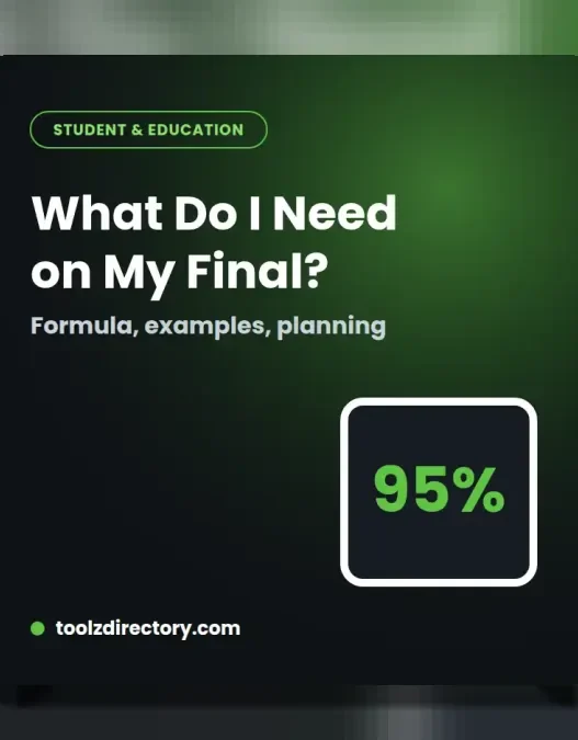 What do I need on my final