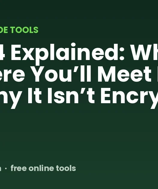 Base64 Explained: What It Is, Where You’ll Meet It, and Why It Isn’t Encryption
