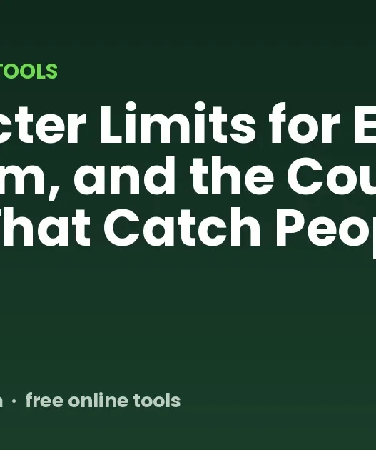 Character Limits for Every Platform, and the Counting Rules That Catch People Out