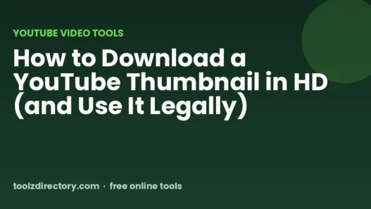 How to Download a YouTube Thumbnail in HD (and Use It Legally)