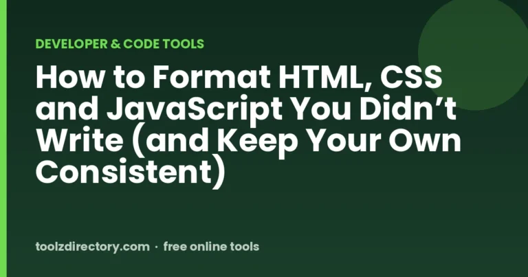 How to Format HTML, CSS and JavaScript You Didn’t Write (and Keep Your Own Consistent)