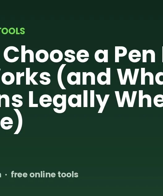 How to Choose a Pen Name That Works (and What Happens Legally When You Use One)