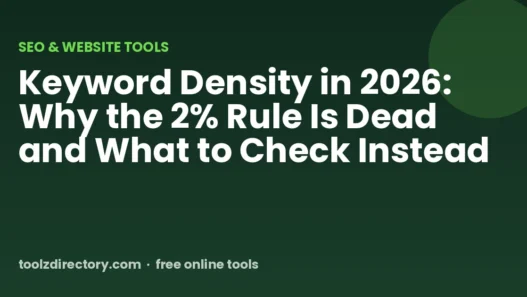 Keyword Density in 2026: Why the 2% Rule Is Dead and What to Check Instead